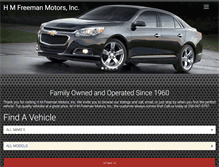 Tablet Screenshot of hmfreemanmotors.net